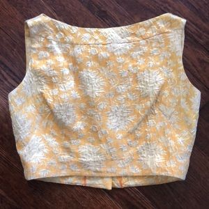 Vintage Mary Gallo Crop Top Tapestry Marigolds